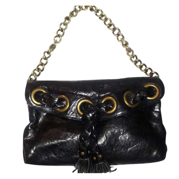 SOLD!!! KOOBA Black leather shoulder bag OR Clutch - Picture 3 of 8